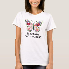 Floral Embroidery Butterfly Grace Style T Shirt