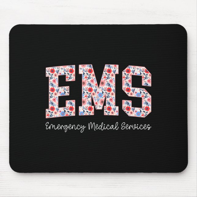 Floral Ems Emergency Medical Services Emt Wildflow Musmatta (Framsidan)