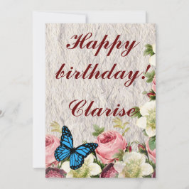 Floral Ephemera vibrant color paper art Tack Kort