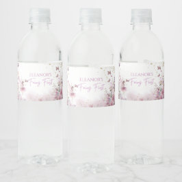 Floral Fairy First Personalised Party Bottle Label Vattenflaskor Etikett