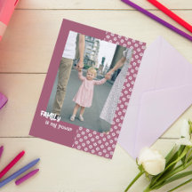 Floral familjedagsfirande anpassat vykort