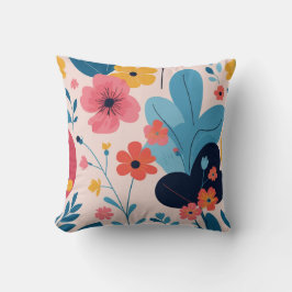 Floral Family Pillow – Bright and Cheerful Gift Kudde