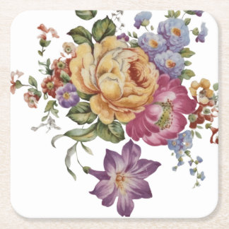 Floral Fancy  Underlägg Papper Kvadrat