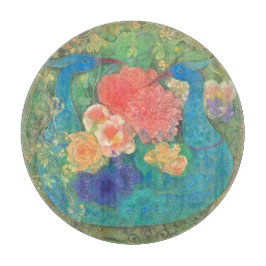 Floral Fantasia: Peacocks in Bloom