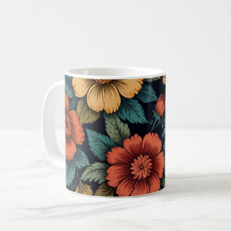 Floral Fantasy: Bold and Colorful Designs Kaffemugg