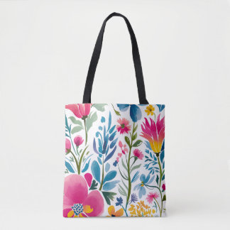 Floral Fantasy Tote Bag Tygkasse