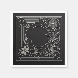 Floral Filigree Frame Pappersservett