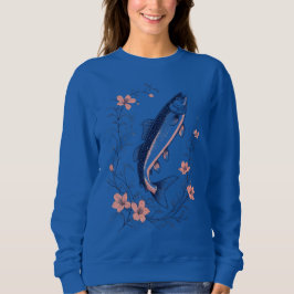 Floral Fish Art – Women’s Sweatshirt T Shirt