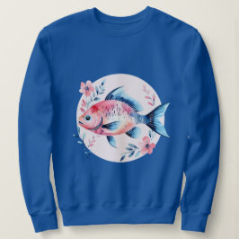 Floral Fish Circle – Women’s Sweatshirt T Shirt