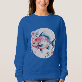 Floral Fish Circle – Women’s Sweatshirt T Shirt