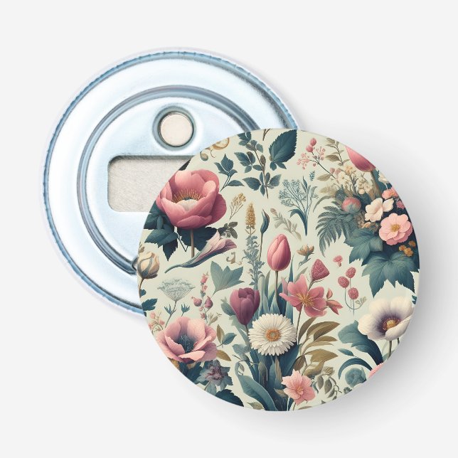 Floral flasköppnare | Elegant present för barutens (Framsidan)
