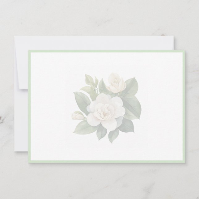 Floral Flat Note Card Anteckningskort (Framsida)