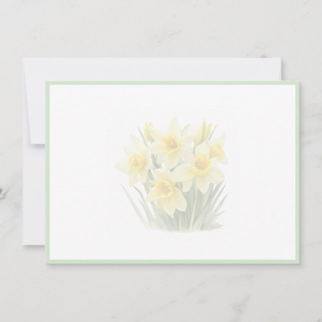 Floral Flat Note Card Anteckningskort (Framsida)