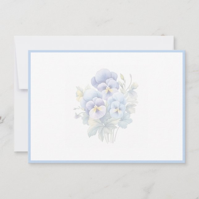Floral Flat Note Card Anteckningskort (Framsida)