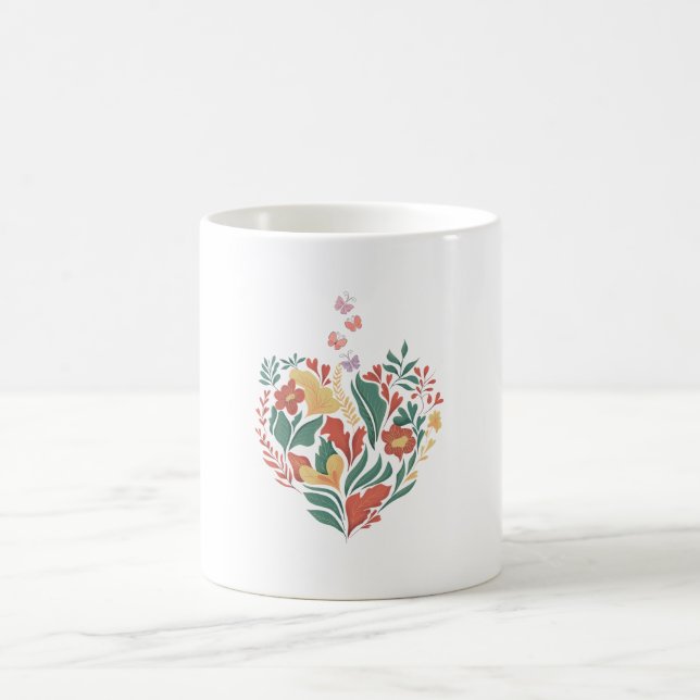 Floral Flower Kaffemugg (Center)