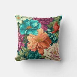 Floral Flower Vibrant Rose Interior Kudde