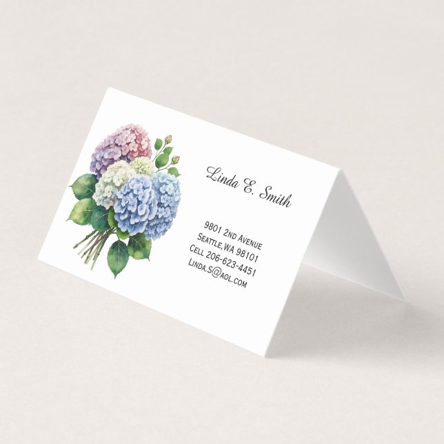 Floral Folded Calling Card Visitkort (Framsida)