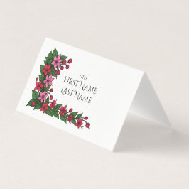 Floral Folded Card for party table Kort