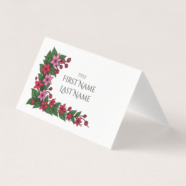 Floral Folded Card for party table Kort (Framsida)