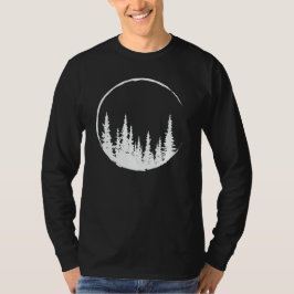 Floral Forest Circle Tree Loving Forest Tree T Shirt