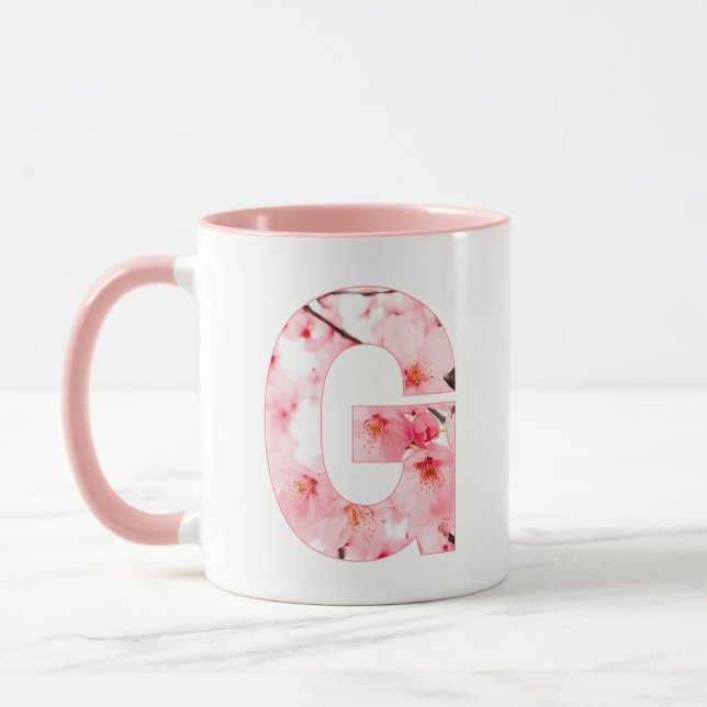 Floral G Initial Mug | Personalized Name & Traits Mugg (Vänster)