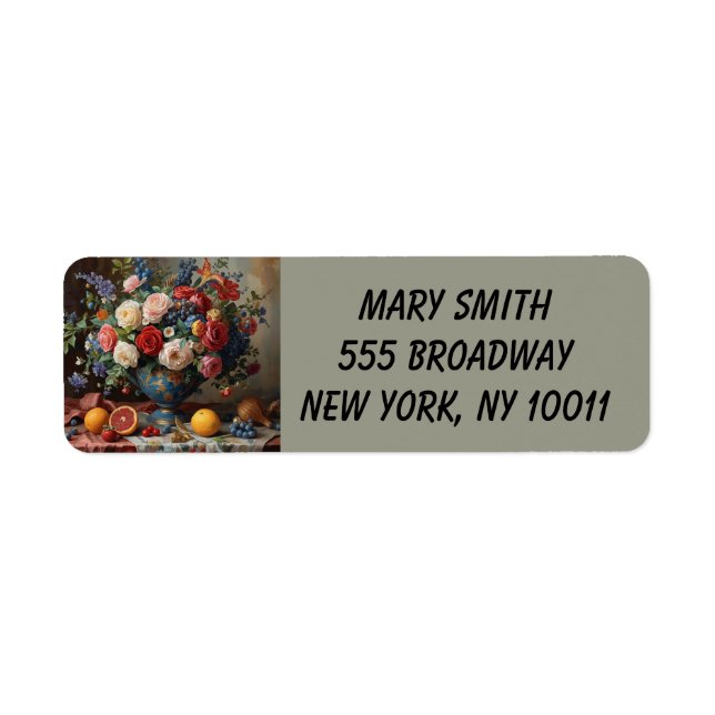 Floral Galore Returadress Etikett (Framsidan)
