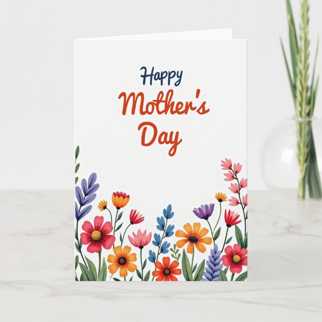 Floral Garden Greeting Card Kort (Framsida)