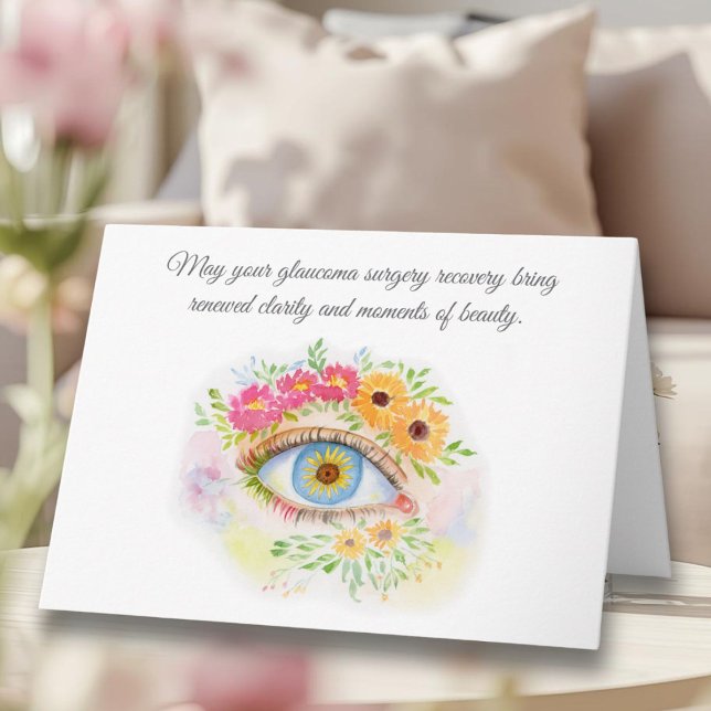 Floral Get Well Glaucoma Surgery with Peonies  Kort (Skapare uppladdad)