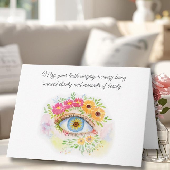 Floral Get Well Lasik Surgery with Peonies  Kort (Skapare uppladdad)