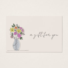 Floral Gift Certificate Card for Small Businesses Visitkort