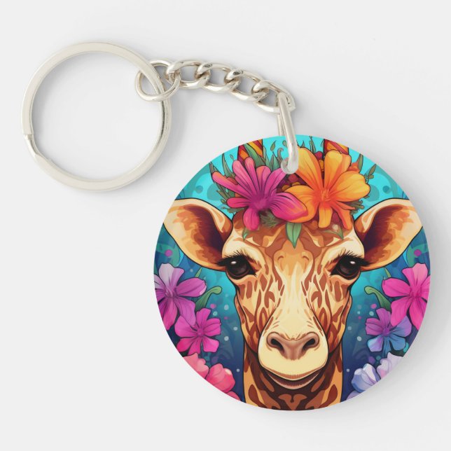 Floral Giraffe Porträtt-9321 (Framsidan)