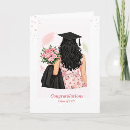 Floral Graduation Card – Congratulations Class of  Kort