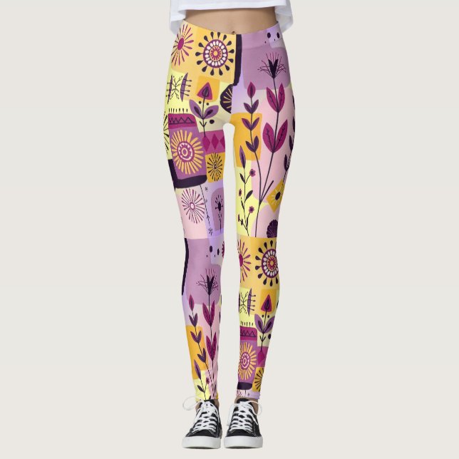 Floral graffiti leggings (Framsida)