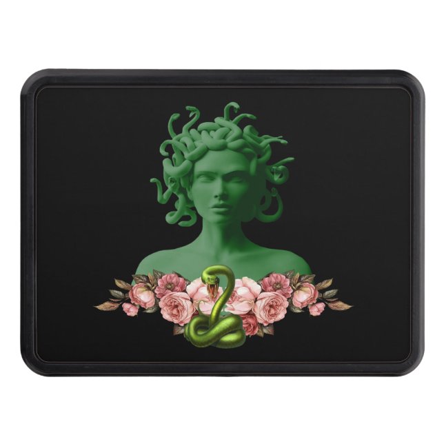 Floral Green Medusa Gorgon Greek Mythology Dragkroksskydd (Framsidan)