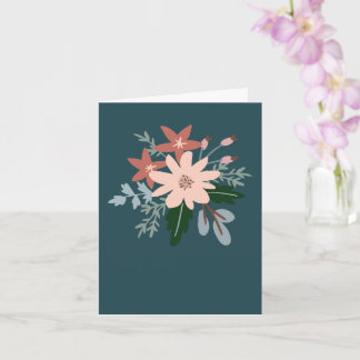 Floral greeting card kort