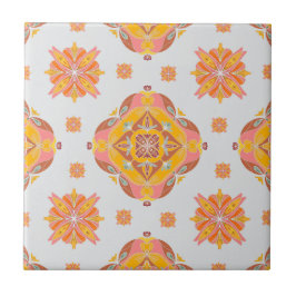 Floral Grid Ceramic Tile Kakelplatta