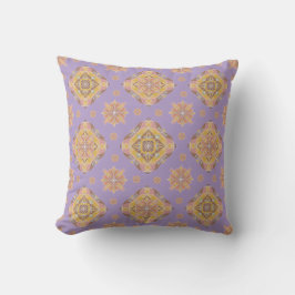 Floral Grid Throw Pillow Kudde