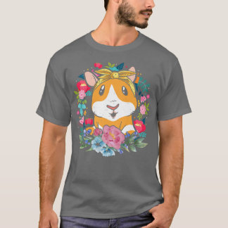 Floral Guinea Pig T Shirt