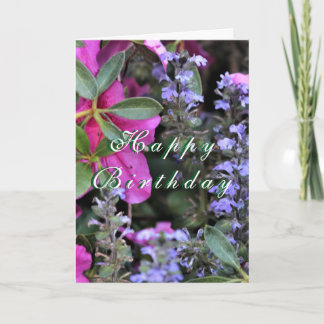  Floral  "Happy Birthday" Customizable Card Kort