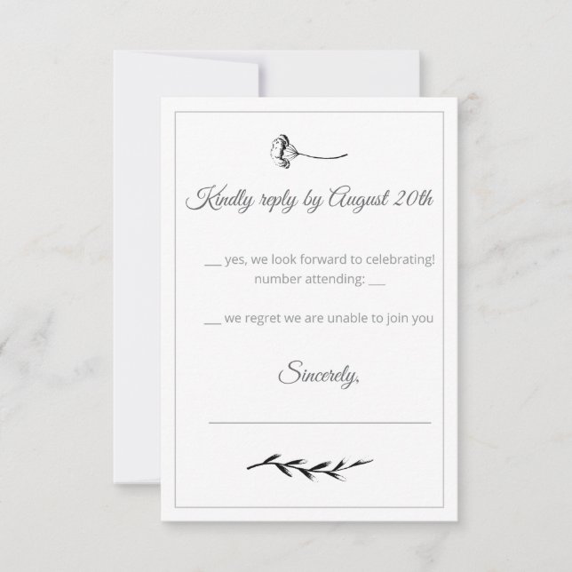 Floral Illustration Response Card (Framsida)