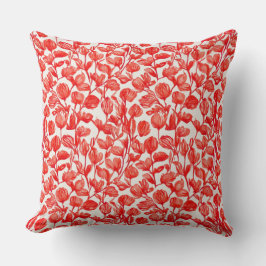 Floral in red pattern kudde