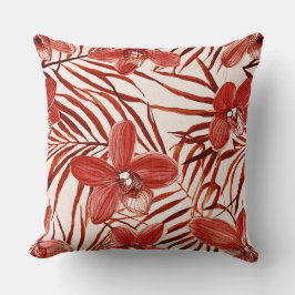 Floral in red pattern kudde