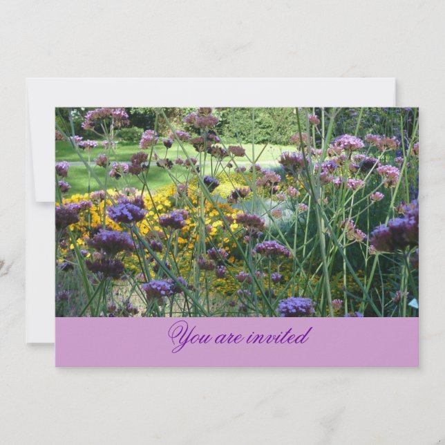 Floral Invitation-Card (lavender) Inbjudningar (Framsida)