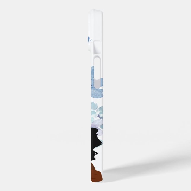 Floral iPhone Case – Elegant "Woman" Design (Baksida / Vänster)