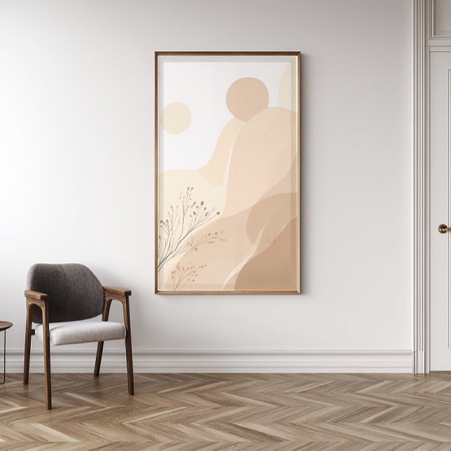 Floral Japandi Zen Wall Art | Sage Green Print Fototryck (Skapare uppladdad)