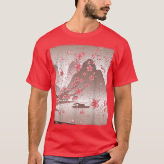 Floral Japanese Mountain Sakura Pink Flower Cherry T Shirt