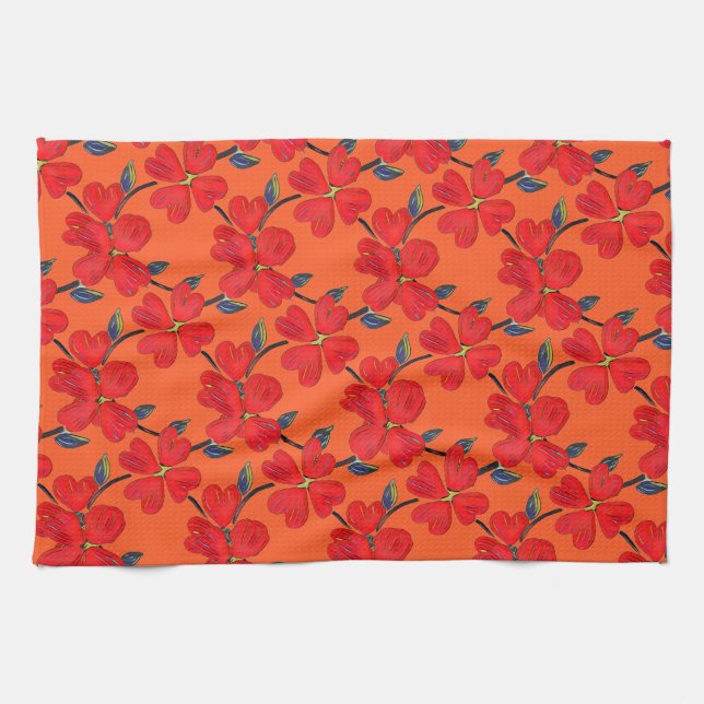 Floral Kitchen Towel Kökshandduk (Horisontell)