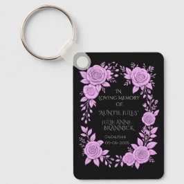 FLORAL LAVENDER. IN LOVING MEMORY KEEPSAKE,  NYCKELRING
