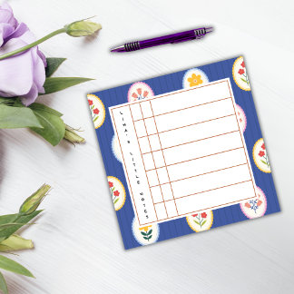 Floral Lined Frame – Blossom Time Sticky Notes Post-it Block