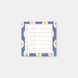 Floral Lined Frame – Blossom Time Sticky Notes Post-it Block